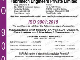 ISO 9001:2015 FMEPL 2021